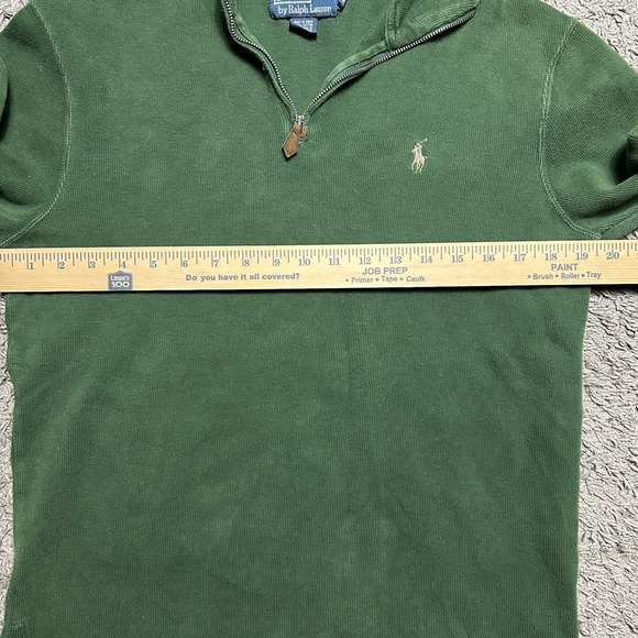 Vintage Polo Ralph Lauren 1/4 Zip Men's S Green Long Sleeve - Picture 5 of 7